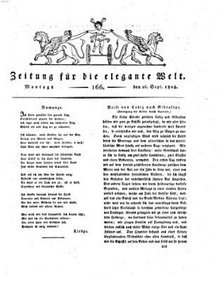 Zeitung für die elegante Welt Montag 26. September 1808