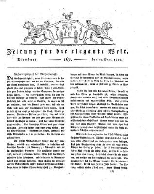 Zeitung für die elegante Welt Dienstag 27. September 1808