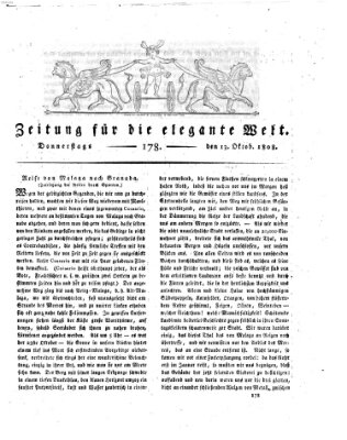 Zeitung für die elegante Welt Donnerstag 13. Oktober 1808