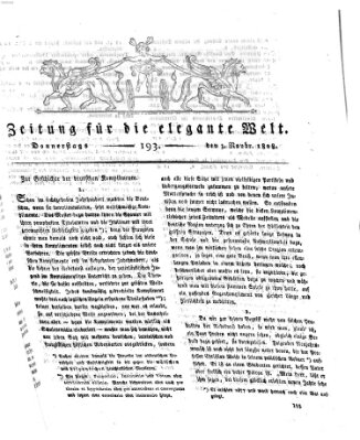 Zeitung für die elegante Welt Donnerstag 3. November 1808