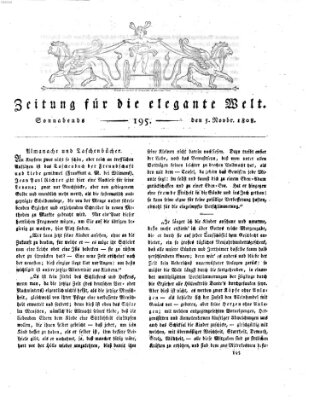 Zeitung für die elegante Welt Samstag 5. November 1808