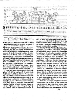 Zeitung für die elegante Welt Donnerstag 10. November 1808