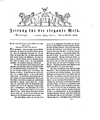 Zeitung für die elegante Welt Montag 14. November 1808