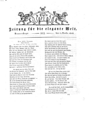 Zeitung für die elegante Welt Donnerstag 17. November 1808