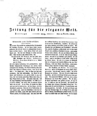 Zeitung für die elegante Welt Freitag 18. November 1808