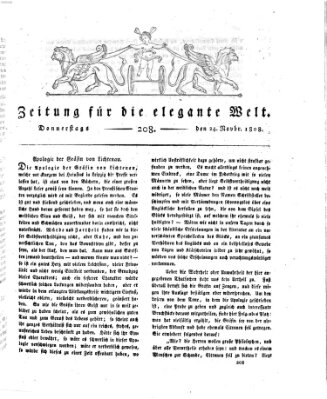 Zeitung für die elegante Welt Donnerstag 24. November 1808