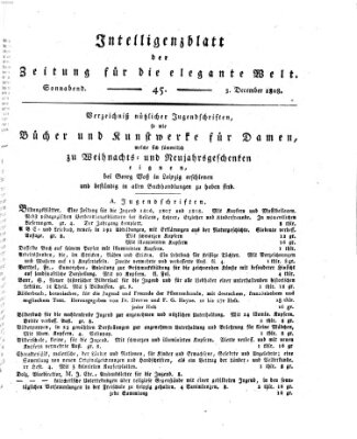 Zeitung für die elegante Welt Samstag 3. Dezember 1803