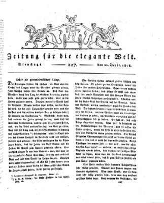 Zeitung für die elegante Welt Dienstag 20. Dezember 1808