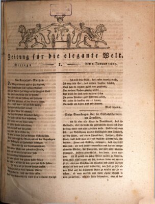 Zeitung für die elegante Welt Montag 2. Januar 1809