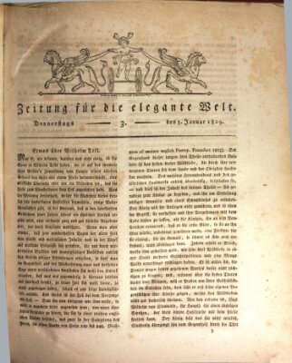 Zeitung für die elegante Welt Donnerstag 5. Januar 1809