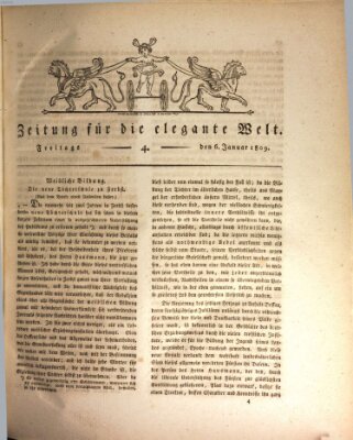 Zeitung für die elegante Welt Freitag 6. Januar 1809