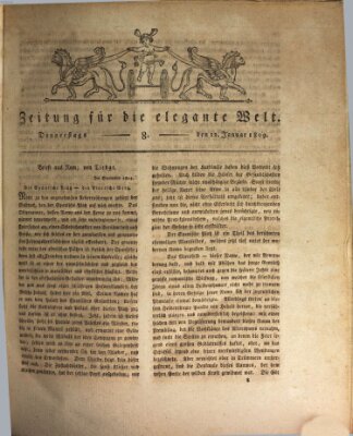 Zeitung für die elegante Welt Donnerstag 12. Januar 1809