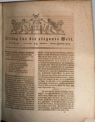 Zeitung für die elegante Welt Dienstag 17. Januar 1809