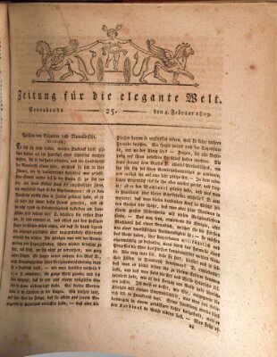 Zeitung für die elegante Welt Samstag 4. Februar 1809