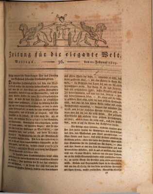 Zeitung für die elegante Welt Montag 20. Februar 1809