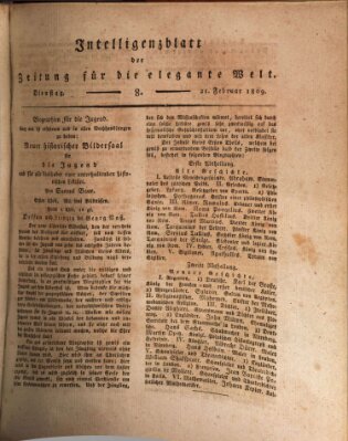 Zeitung für die elegante Welt Dienstag 21. Februar 1809