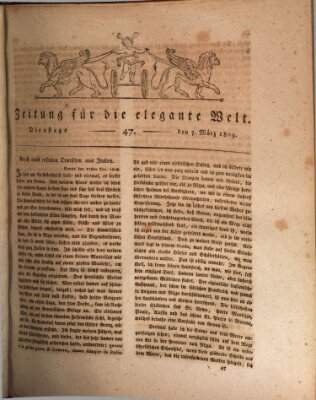 Zeitung für die elegante Welt Dienstag 7. März 1809