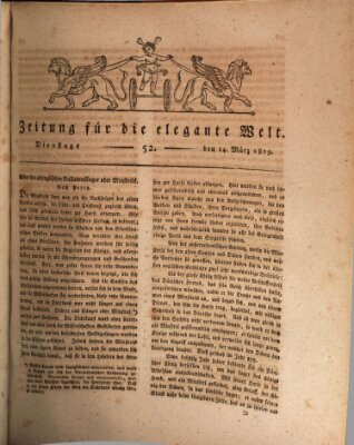 Zeitung für die elegante Welt Dienstag 14. März 1809