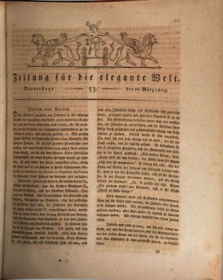 Zeitung für die elegante Welt Donnerstag 16. März 1809