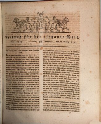 Zeitung für die elegante Welt Donnerstag 23. März 1809