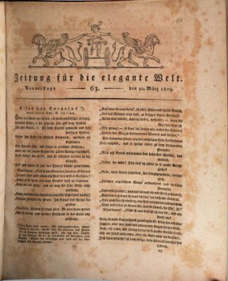 Zeitung für die elegante Welt Donnerstag 30. März 1809