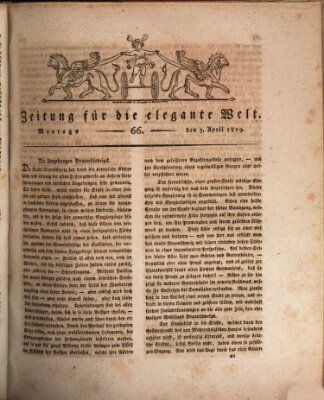 Zeitung für die elegante Welt Montag 3. April 1809