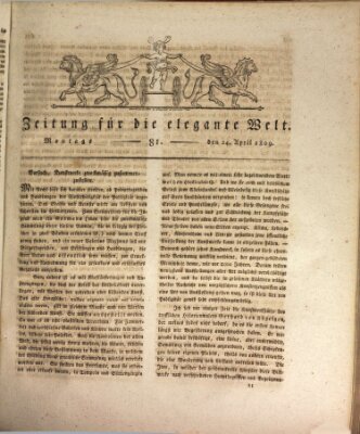 Zeitung für die elegante Welt Montag 24. April 1809