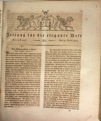 Zeitung für die elegante Welt Dienstag 25. April 1809