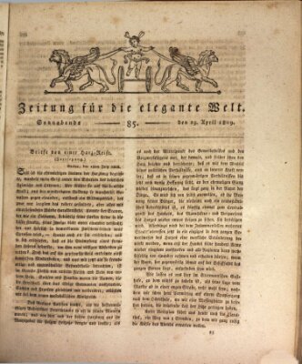 Zeitung für die elegante Welt Samstag 29. April 1809