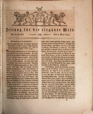 Zeitung für die elegante Welt Donnerstag 4. Mai 1809