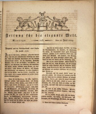 Zeitung für die elegante Welt Montag 12. Juni 1809