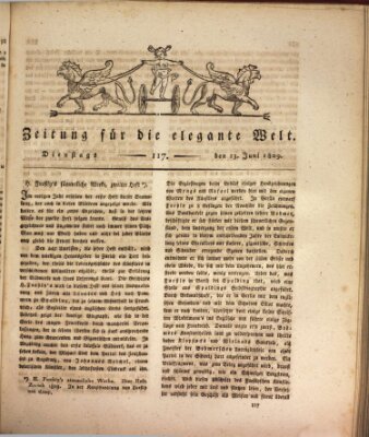 Zeitung für die elegante Welt Dienstag 13. Juni 1809