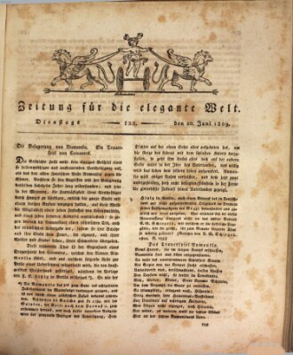 Zeitung für die elegante Welt Dienstag 20. Juni 1809