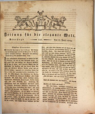 Zeitung für die elegante Welt Dienstag 27. Juni 1809