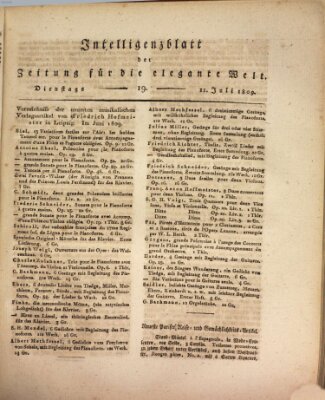 Zeitung für die elegante Welt Dienstag 11. Juli 1809