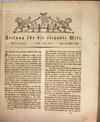 Zeitung für die elegante Welt Freitag 14. Juli 1809