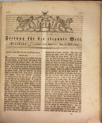 Zeitung für die elegante Welt Dienstag 18. Juli 1809