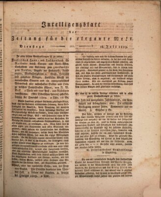 Zeitung für die elegante Welt Dienstag 18. Juli 1809