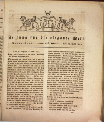 Zeitung für die elegante Welt Donnerstag 27. Juli 1809