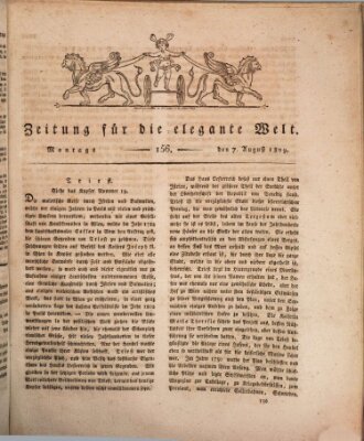 Zeitung für die elegante Welt Montag 7. August 1809