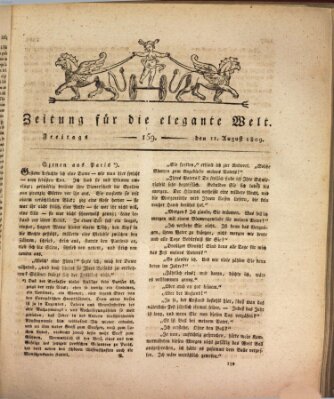 Zeitung für die elegante Welt Freitag 11. August 1809