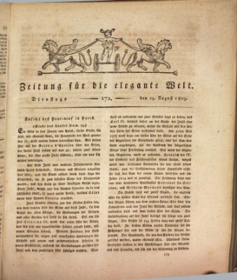 Zeitung für die elegante Welt Dienstag 29. August 1809