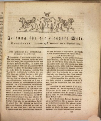 Zeitung für die elegante Welt Samstag 2. September 1809