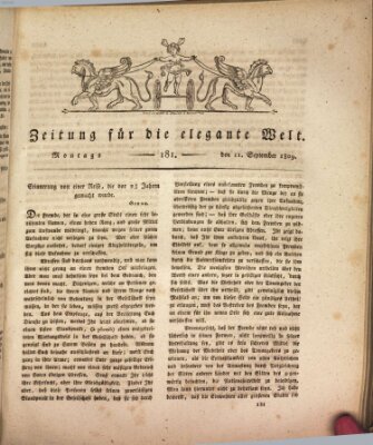 Zeitung für die elegante Welt Montag 11. September 1809