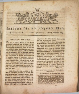 Zeitung für die elegante Welt Samstag 23. September 1809