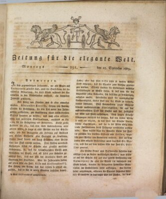 Zeitung für die elegante Welt Monday 25. September 1809