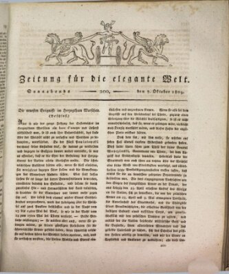 Zeitung für die elegante Welt Samstag 7. Oktober 1809