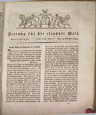 Zeitung für die elegante Welt Samstag 14. Oktober 1809