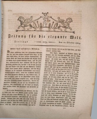 Zeitung für die elegante Welt Freitag 20. Oktober 1809