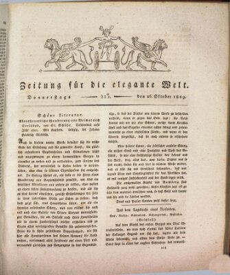 Zeitung für die elegante Welt Donnerstag 26. Oktober 1809